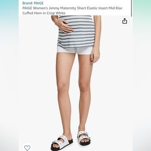 COPY - Paige jimmy jim maternity shorts in crisp white 28. $159
